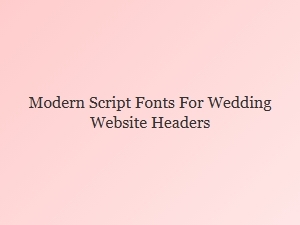 Elegant Script Fonts for Your Wedding Website Header